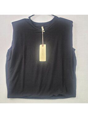 Lanston Padded Muscle Tank S Black Jersey Lightweight Whimsygoth Capsule Neutral